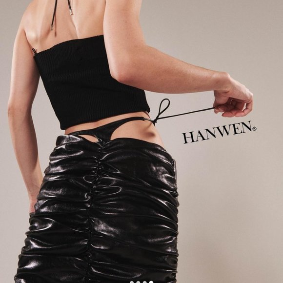 Hanwen Studio Faux Leather Skirt XXS - Picture 2 of 6